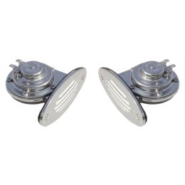 Schmitt &amp; Ongaro Mini SS Dual Drop-In Horn w/SS Grills High &amp; Low Pitch