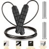 3M/9.84FT Jump Rope Length Adjustable Skip Ropes w/ Steel Rope Two Iron Blocks Anti-Skip Foam Handle Grip