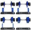 Adjustable Dumbbell 25 lbs with Fast Automatic Adjustable and Weight Plate for Body Workout Home Gym; blue; Note: Single