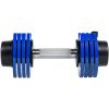 Adjustable Dumbbell 25 lbs with Fast Automatic Adjustable and Weight Plate for Body Workout Home Gym; blue; Note: Single