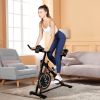 YSSOA Indoor Cycling Bike; Stationary Exercise Bike with iPad Mount and Comfortable Seat Cushion; Silent Belt Drive; Spinning Bikes with Resistance fo