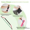 Bow Portable Home Gym with 4 Resistance Bands Fitness Equipment; Abdominal; Bicep Curls; Arms; Leg Muscle Training Kit; Travel; Outdoor; Full Body Wor