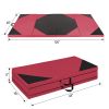 2" Thick Four-Fold Exercise Mat with Carry Strap; Lightweight and Extra Large Size for Tumbling; Martial Arts; Gymnastics; Stretching; Core Workout