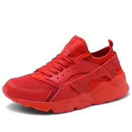 High Quality Unisex White Sneakers Breathable Men Mesh Spring New Cozy Tennis Lightweight Summer Casual Shoes Outdoor Flat Women (Color: Red, size: 42)