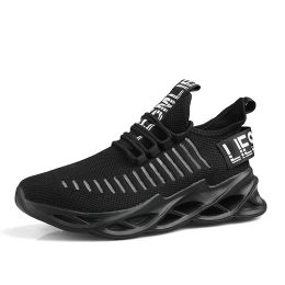 Women and Men Sneakers Breathable Running Shoes Outdoor Sport Fashion Comfortable Casual Couples Gym Mens Shoes Zapatos De Mujer (Color: 116 black, size: 42)