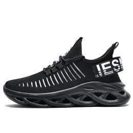 Women and Men Sneakers Breathable Running Shoes Outdoor Sport Fashion Comfortable Casual Couples Gym Mens Shoes Zapatos De Mujer (Color: 101 black, size: 40)