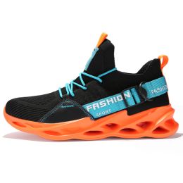 Women and Men Sneakers Breathable Running Shoes Outdoor Sport Fashion Comfortable Casual Couples Gym Mens Shoes Zapatos De Mujer (Color: 133 black orange, size: 43)