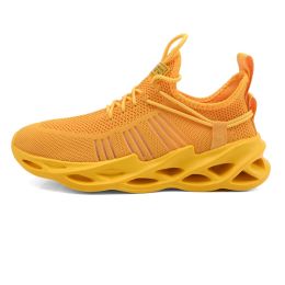 Women and Men Sneakers Breathable Running Shoes Outdoor Sport Fashion Comfortable Casual Couples Gym Mens Shoes Zapatos De Mujer (Color: 157 yellow, size: 46)