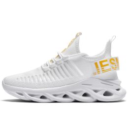 Women and Men Sneakers Breathable Running Shoes Outdoor Sport Fashion Comfortable Casual Couples Gym Mens Shoes Zapatos De Mujer (Color: 101 white, size: 42)