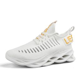 Women and Men Sneakers Breathable Running Shoes Outdoor Sport Fashion Comfortable Casual Couples Gym Mens Shoes Zapatos De Mujer (Color: 116 white, size: 41)