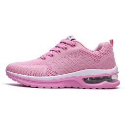 Women and Men Sneakers Breathable Running Shoes Outdoor Sport Fashion Comfortable Casual Couples Gym Mens Shoes Zapatos De Mujer (Color: Pink, size: 36)