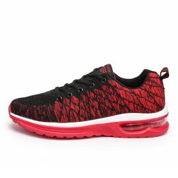 Women and Men Sneakers Breathable Running Shoes Outdoor Sport Fashion Comfortable Casual Couples Gym Mens Shoes Zapatos De Mujer (Color: 5099 red, size: 38)