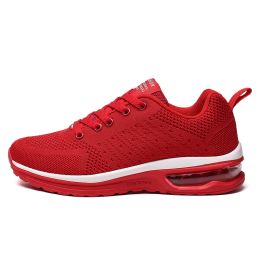 Women and Men Sneakers Breathable Running Shoes Outdoor Sport Fashion Comfortable Casual Couples Gym Mens Shoes Zapatos De Mujer (Color: Red, size: 37)