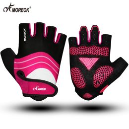 Cycling Gloves Touchscreen Bike Gloves 5MM Liquid Gel Pads Bicycle Gloves Shock-Absorbing Mountain Bike Gloves Men (Color: 095-Pink, size: M)