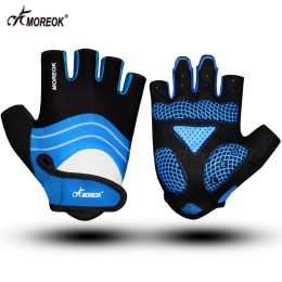 Cycling Gloves Touchscreen Bike Gloves 5MM Liquid Gel Pads Bicycle Gloves Shock-Absorbing Mountain Bike Gloves Men (Color: 095-Blue, size: S)