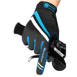 Cycling Gloves Touchscreen Bike Gloves 5MM Liquid Gel Pads Bicycle Gloves Shock-Absorbing Mountain Bike Gloves Men (Color: 052F-Blue, size: M)