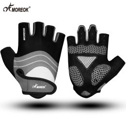 Cycling Gloves Touchscreen Bike Gloves 5MM Liquid Gel Pads Bicycle Gloves Shock-Absorbing Mountain Bike Gloves Men (Color: 095-Gray, size: S)