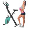 Folding Stationary Upright Indoor Cycling Exercise Bike with Resistance Bands