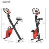 Folding Stationary Upright Indoor Cycling Exercise Bike with Resistance Bands