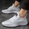 Men Sneakers Men Shoes Lightweight Running Shoes Sports Mens Athletic Shoes Solid Black White Gray Big Size 39-46