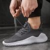 Men Sneakers Men Shoes Lightweight Running Shoes Sports Mens Athletic Shoes Solid Black White Gray Big Size 39-46