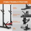 Squatting Frame Adjustable Barbell Frame Weight Lifting Frame For Home Strength Training Black