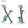 Folding Stationary Upright Indoor Cycling Exercise Bike with Resistance Bands