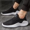 Men Sneakers Men Shoes Lightweight Running Shoes Sports Mens Athletic Shoes Solid Black White Gray Big Size 39-46